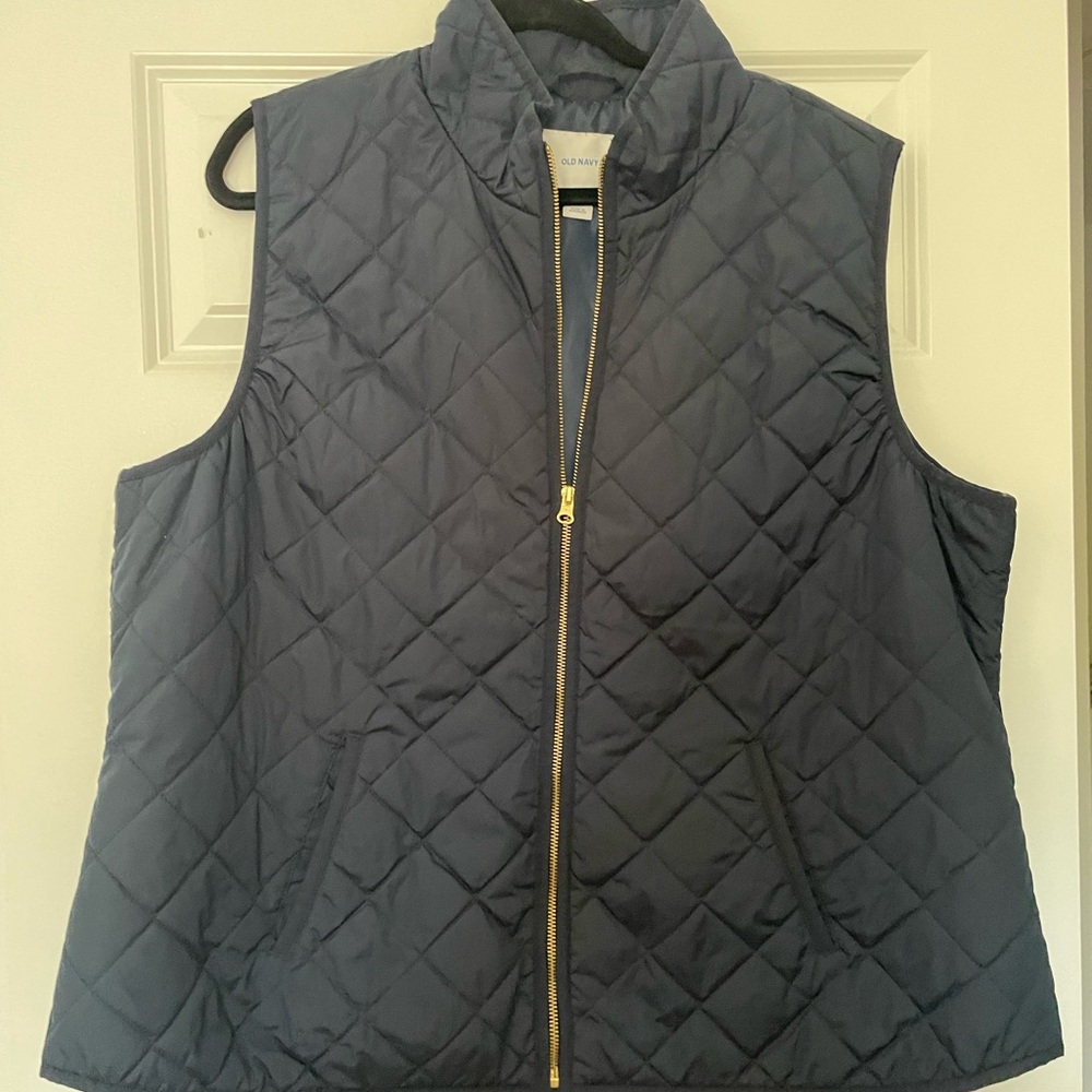 Quilted Navy Vest